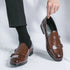 Men's Leather Formal Monk Shoes for Business Office and Wedding Events